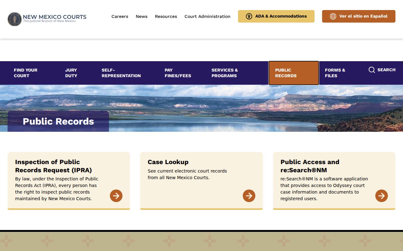 Doña Ana County court record search public access information from New Mexico Courts