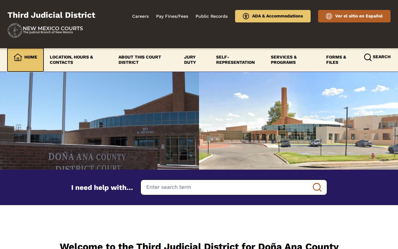 Doña Ana County court docket Third Judicial District home page
